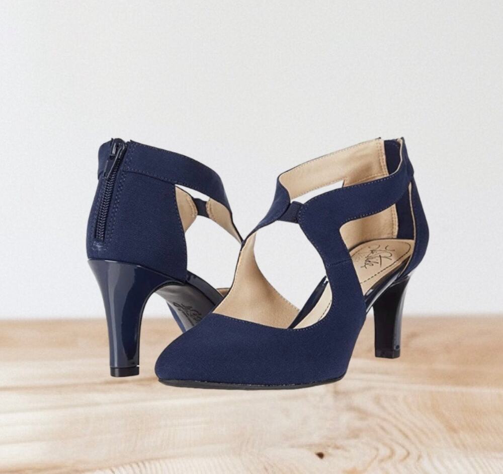 NIB Lifestride Giovanna 2 True Navy High Heels Size 9.5
